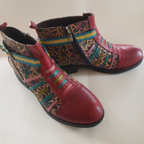 Socofy Boho Ankle Boots 39 (8.5) - Picture 1 of 9